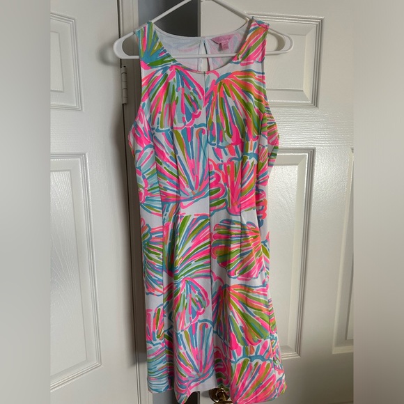 Lilly Pulitzer Felicity Resort White Shellabrate French Terry Fit & Flare Dress - Picture 2 of 4